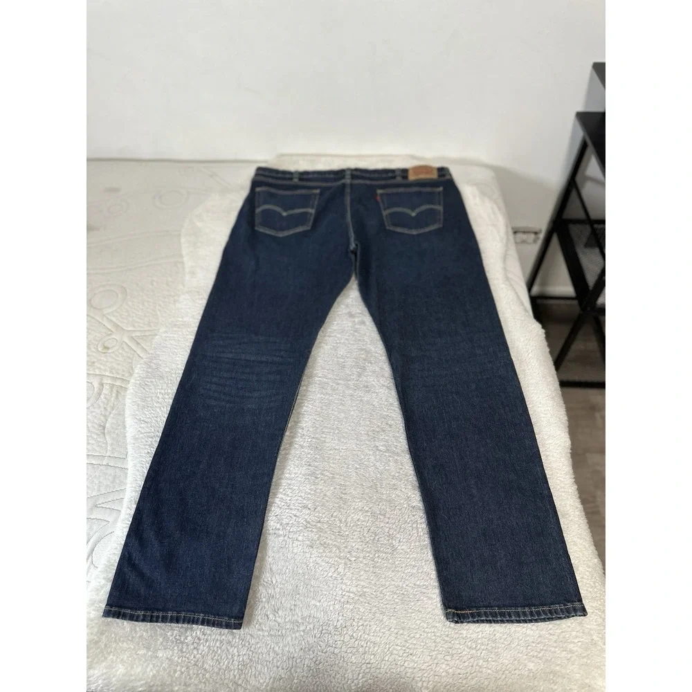 Levi's 502 Tapered Regular Blue Denim Jeans 44x36 Act ( 44x34 ) Pants